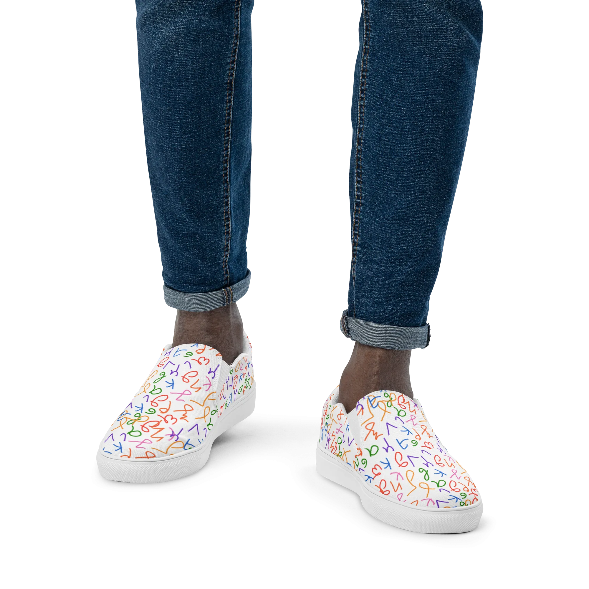 Back to Greek School Beginners Men’s slip-on canvas shoes