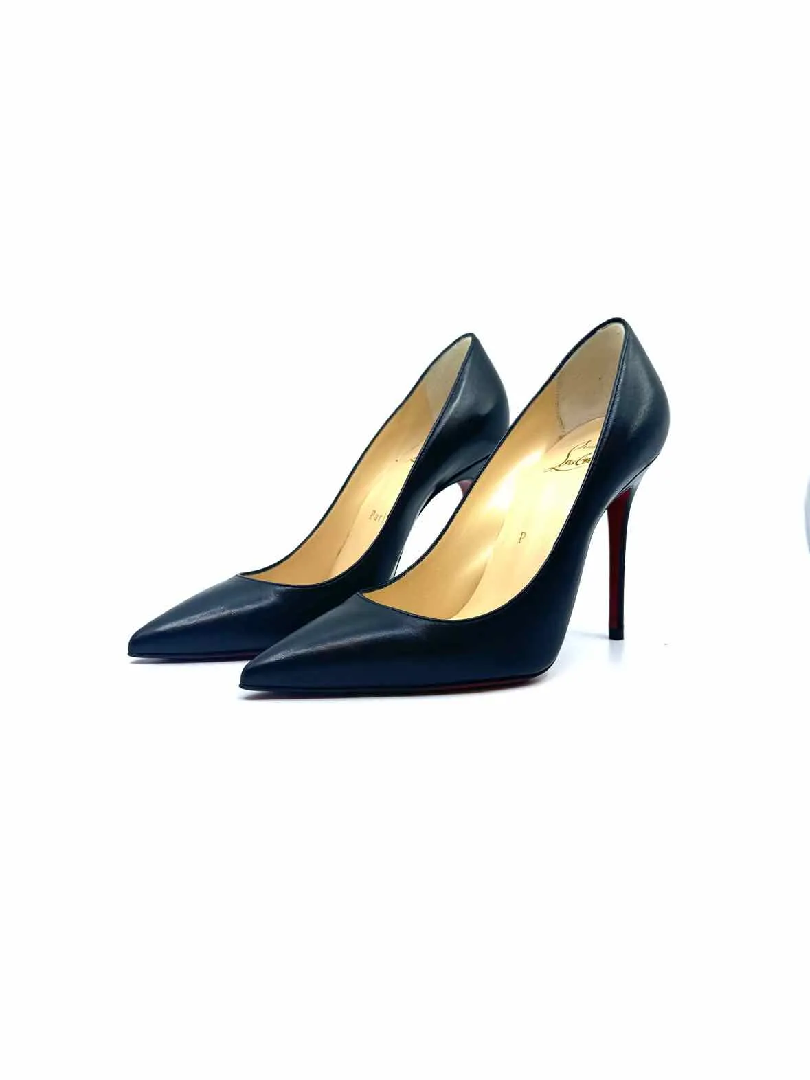CHRISTIAN LOUBOUTIN Size 5 Black Leather Pumps