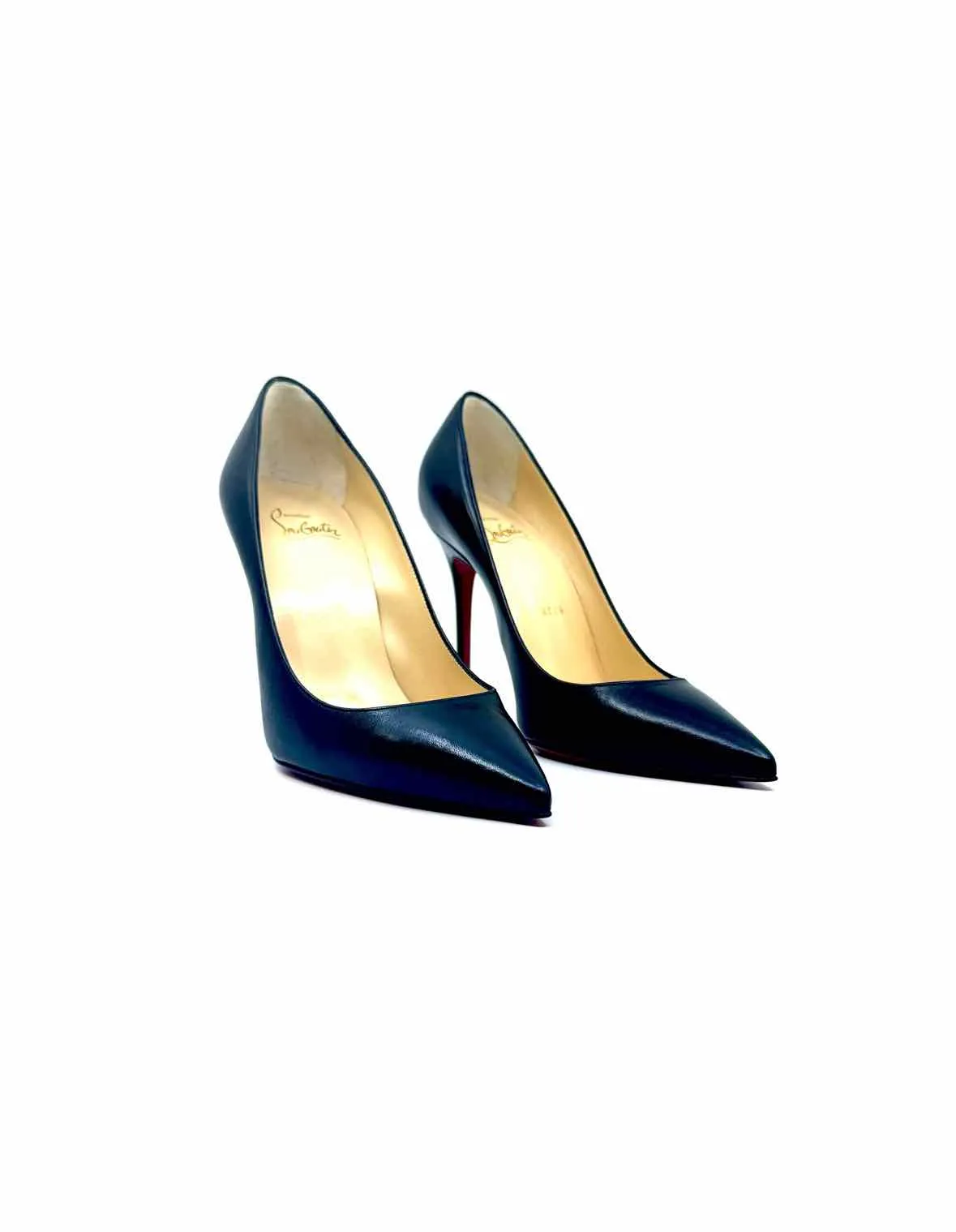 CHRISTIAN LOUBOUTIN Size 5 Black Leather Pumps