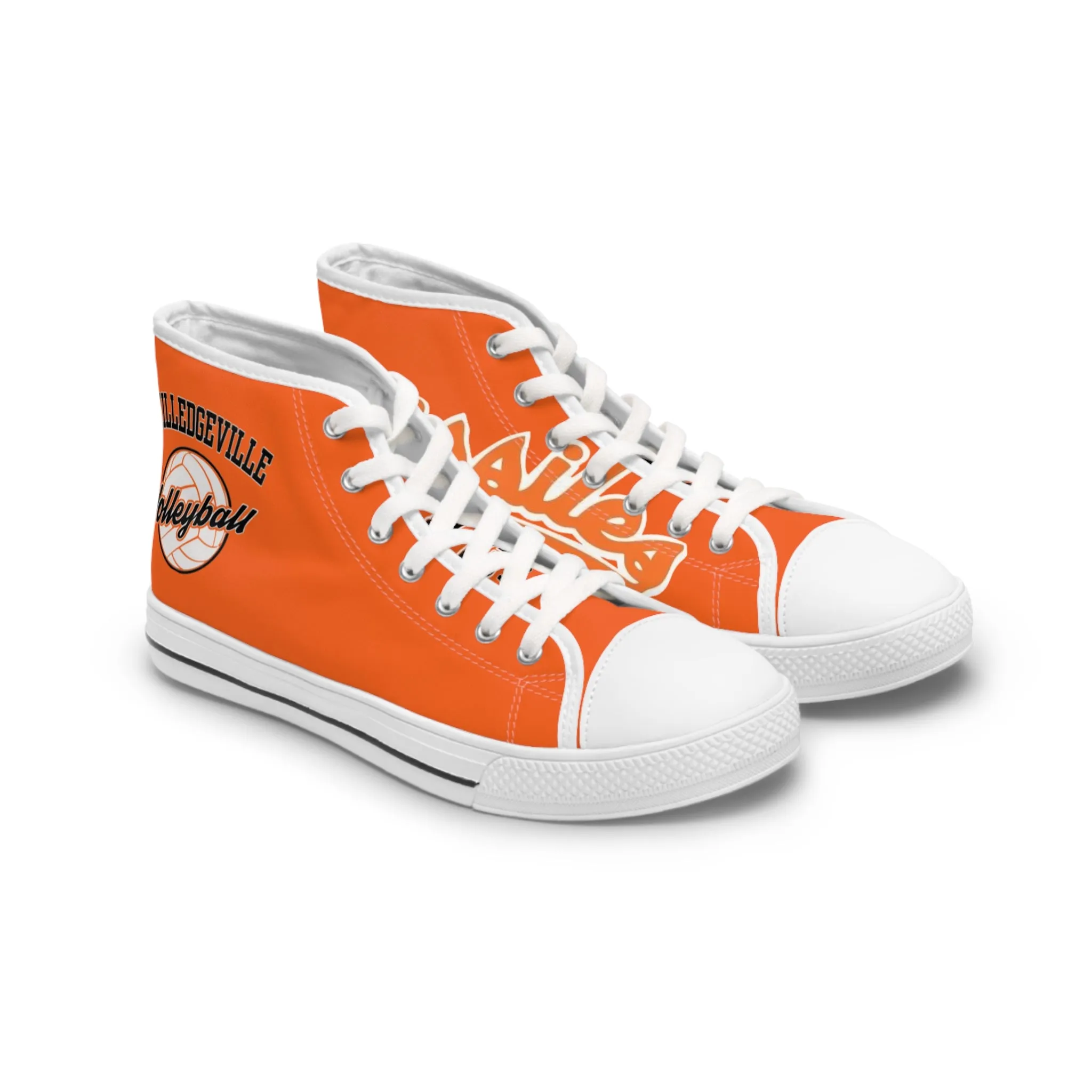 Missiles - Volleyball Orange Women's High Top Sneakers