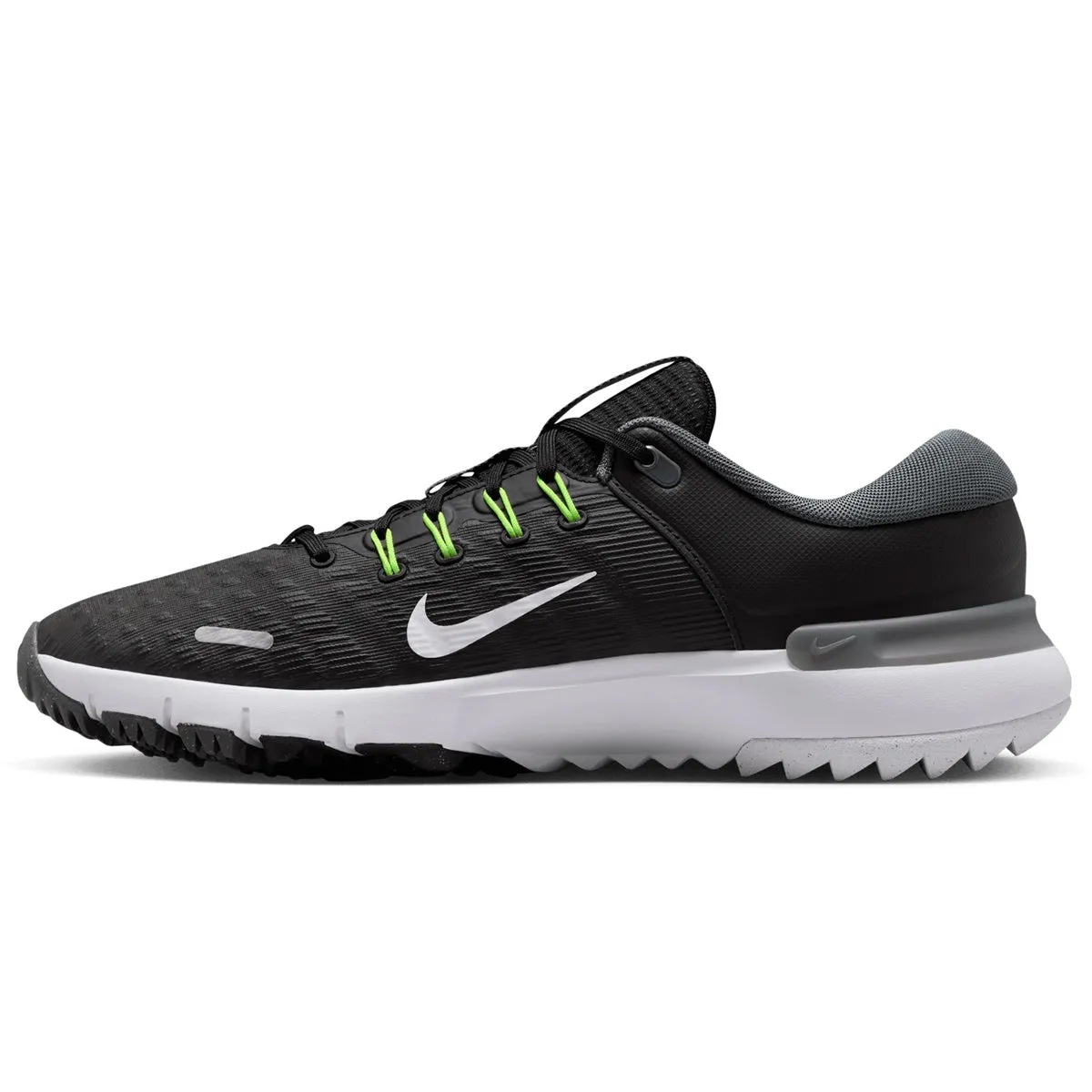 Nike Free Golf Shoes - Black/White/Iron Grey/Volt