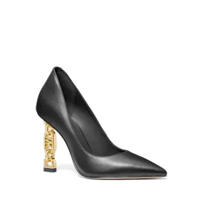 Tenley Empire Logo Embellished Leather Pump